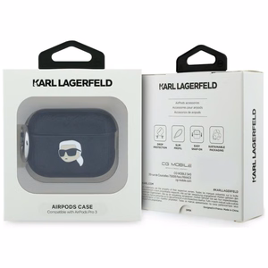 Karl Lagerfeld Monogram Karl Head Suojakuori AirPods Pro 3:lle - Musta