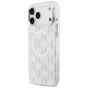 Karl Lagerfeld IML KL Monogram MagSafe suojakuori iPhone 17 Pro Max - valkoinen