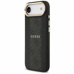 Guess-kuori iPhone 17 Air HC MAGSAFE PU W/ 4G PU STRIPE musta