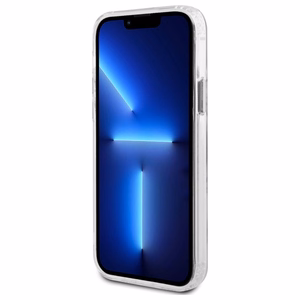Karl Lagerfeld IML Metal Choupette Head MagSafe iPhone 12 Suojakuori - valkoinen
