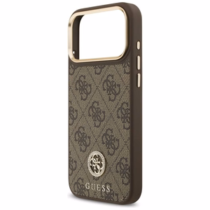 GUESS Suojakuori IPHONE 17 Pro Max MagSafe GUHMP17XP4GRMDEW (PU W/ 4G Strass Logo) ruskea