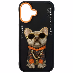 NIMMY Suojakuori GLASSES COOL DOG iPhone 17:lle - musta