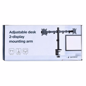 Gembird MA-D2-01 monitor mount / stand 81.3 cm (32") Desk Black