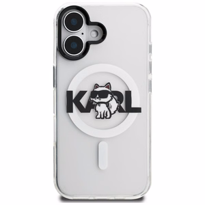 Karl Lagerfeld IML Choupette Sketch Logo MagSafe Suojakuori iPhone 16 - läpinäkyvä