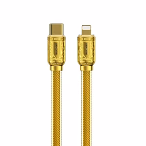 WEKOME WDC-163 Sakin Series USB-C–Lightning charging and data cable, 1 m, PD 20 W, gold