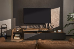 Gembird TVS-D90F-01 Tabletop TV stand, 45" - 90", black
