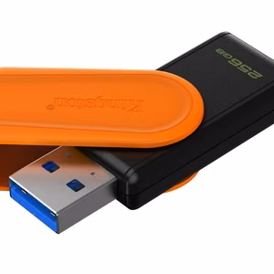 Kingston DataTraveler Exodia S USB 3.2 -muistitikku 256 GB, musta/oranssi