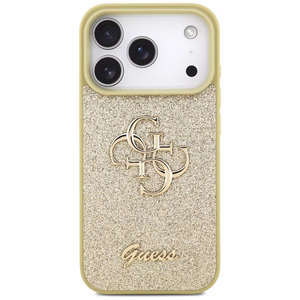 Guess Fixed Glitter Big 4G Suojakuori iPhone 17 Prolle - kultainen