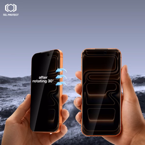 Tel Protect Dust-Free Easy Fit Privacy Titan karkaistu lasi Samsung Galaxy S26 Plus -puhelimelle musta (sormenjäljellä avaus)