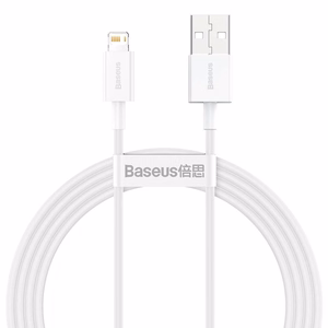 USB-kaapeli Baseus Superior USB - Lightning 2,4A 1,5m valkoinen CALYS-B02