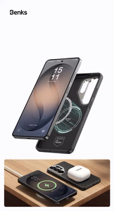 Benks Magnetic Armor Pro Armor Grid Kevlar Case Metal Frame 600D (H048) Samsung Galaxy S26 -puhelimelle musta