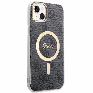 Guess GUBPP14MH4EACSK 4G Print MagSafe suojakuori- ja laturisarja iPhone 14 Plus 6.7" -puhelimelle, musta