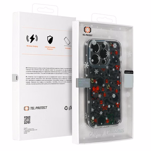 TEL PROTECT Joulu Suojakuori iPhone 13 Pro:lle Design 5 läpinäkyvä