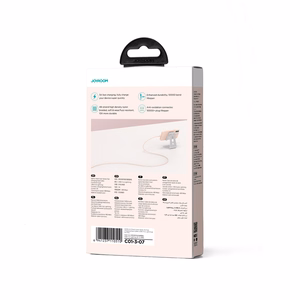 Joyroom Multi-Color Series S-A34 USB-A / Lightning 3A Kaapeli 1m - vaaleanpunainen