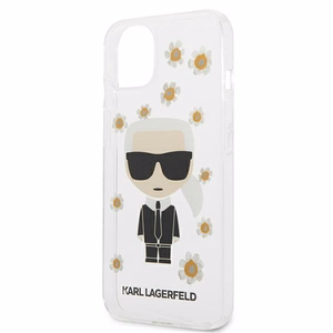 Karl Lagerfeld Flower Ikonik Karl Kotelo iPhone 13 mini - läpinäkyvä - läpinäkyvä