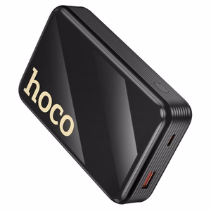 Hoco Q37A -varavirtalähde 20000 mAh QC PD 22,5W sisäänrakennetuilla kaapeleilla USB-C + Lightning, musta