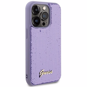 Guess Sequin Script Metal Suojakuori iPhone 15 Pro Max:lle - violetti