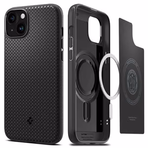 Spigen Mag Armor MagSafe yhteensopiva Suojakuori iPhone 15 Plus:lle - matta musta