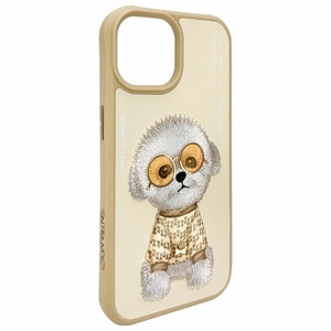 Nimmy Glasses Cool iPhone 15 -suojakuori - beige