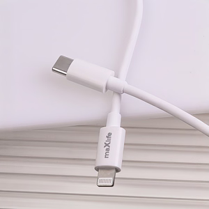 Maxlife MXTC-06-20C PD QC charger 1x USB-C 20W white + USB-C - Lightning cable 20W