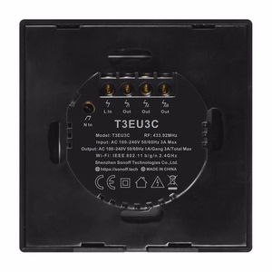 SONOFF TX älykäs kosketusvalokytkın T3EU2C, Wi-Fi, RF