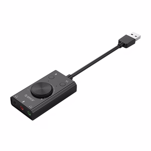 Orico SC2 External Multifunction Sound Card with USB-A - Black