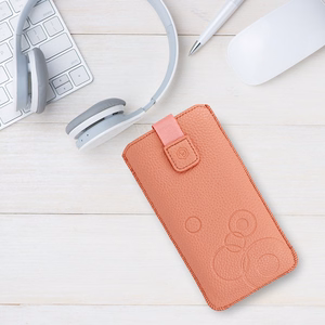 WONDER Deko Pouch Case (Size S) for Nokia 105 2019/150/216 peach