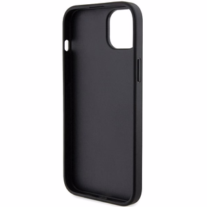 Karl Lagerfeld Saffiano Cardslot Karl&Choupette Metal Pin suojakuori iPhone 15:lle - musta