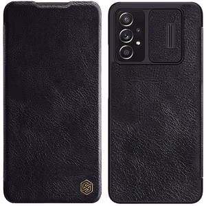 Nillkin Qin nahkainen holsteri tapauksessa Samsung Galaxy A73 musta
