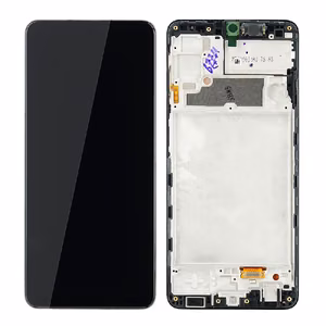LCD näyttö Samsung A225 A22 4G kosketusnäytöllä ja kehyksellä musta alkuperäinen (huoltopakkaus)