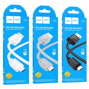Hoco USB-A - Micro USB -kaapeli 2,4A 1 m X113 musta
