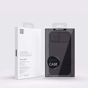 Nillkin CamShield magneettinen silikoni kotelo iPhone 14 Plus magneettinen MagSafe suojus kameran suojuksella Musta
