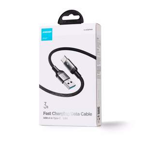 Joyroom Extraordinary Series A10 S-UC027A10 USB-A - USB-C -kaapeli 3A 1,2 m - musta