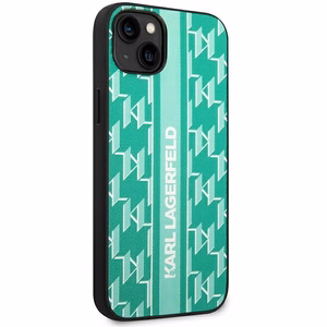 Karl Lagerfeld KLHCP14SPGKLSKN iPhone 14 6.1 kovakuori vihreä / vihreä Monogram Stripe