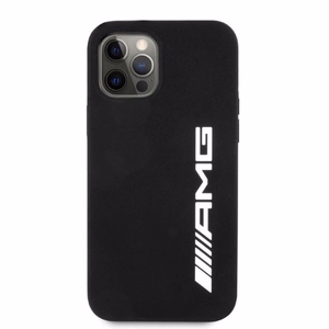 AMG Silikoninen Big Logo Suojakuori iPhone 12 Pro Max:lle - musta
