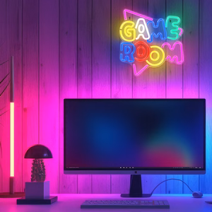 Neon PLEXI LED GAME ROOM moniväri NNE20 Neolia