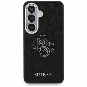Guess suojakuori Grained Big 4G Metal Logo Samsung Galaxy S26:lle musta