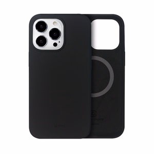 Crong Color Cover Magnetic suojakuori iPhone 13 Pro Max -laitteelle, MagSafe-yhteensopiva, musta