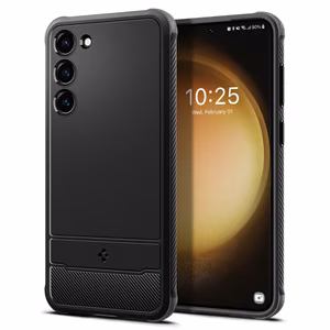 Spigen Rugged Armor Suojakuori Samsung Galaxy S23:lle matta musta
