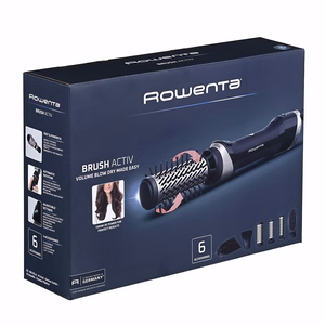Rowenta Brush Activ UB9540F0 hair styling tool Hot air brush Warm Black, Silver 1000 W