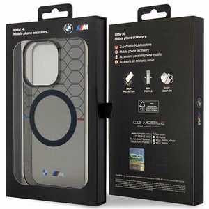 BMW BMHMP14XHGPK Suojakuori iPhone 14 Pro Max 6.7" harmaa/harmaa hardcase Pattern MagSafe
