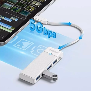 Orico PAPW4A-C3 USB Hub 4-port 4x USB-A 3.0 0.5 m - white