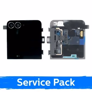 LCD-näyttö Samsung F961 Z Flip7 FE (ULOMPI) kehyksellä / musta / (Service Pack)