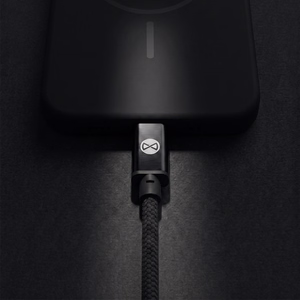 Forever Vibe kaapeli USB-C - USB-C 1,0 m 60W tummanharmaa