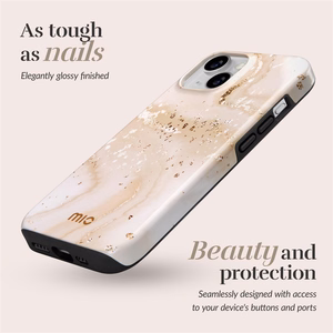 MIO Gold Marble Magsafe suojakuori iPhone 16 Plus