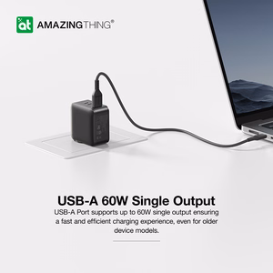 Amazing Thing Wall charger Thunder Pro GaN EUTH66W - USB + 2xType C - PD 66W black
