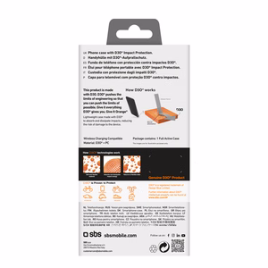 SBS Full Active D3O Suojakuori iPhone 16:lle - musta
