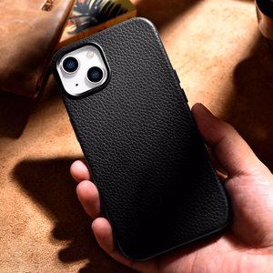 iCarer Litchi Premium Nahkakotelo iPhone 14 Plus Magneettinen nahkakotelo MagSafe musta (WMI14220711-BK)