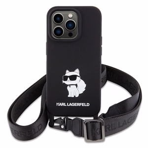 Karl Lagerfeld KLHCP15XSCBSCNK iPhone 15 Pro Max 6.7" hardcase black/black Crossbody Silicone Choupette