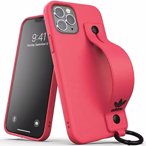 Adidas OR Hand Strap Suojakuori iPhone 12 / iPhone 12 Pro:lle - vaaleanpunainen